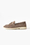 Genuine Suede Leather Loafer Mink Women's Shoes - 3