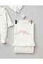 Pleated Floral Embroidered 3-Piece Organic Hospital Discharge Set 100% Cotton Newborn Baby Girl - 5
