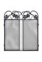 3-panel Fireplace Screen Iron Black - 3