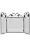 3-panel Fireplace Screen Iron Black