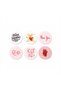 'Valentine's Day' Mixed Sticker Label (4X4Cm) - 54 Pieces |   6 Different Designs, One Package!