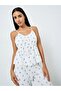 Pack of 3 - Ditsy Floral Ruched Front Lace Detail Cami, Shirt and Pyjama Set - 3