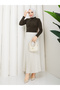 Women's Sandy Blouse and Skirt Set with Gathered Shoulders - 2