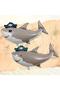Pirate Shark Themed 5Th Birthday Balloon Set & Happy Birthday Banner & Curtain Set - 4