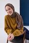 Viscose Blend Mayda Shawl Khaki-Tile Patterned Tok Duruşlu 190X70 - 3