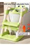 Potty Training Seat Kids Toilet with Step Stool Foldable Potty Chair with Adjustable Height Ladder - 4