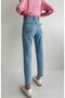 Ns-89288 Blue Colorfast Mom Jean Women's Boyfriend High Waist Power Lycra - 4