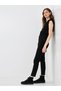 Ns-89515 Women's Non-Fading Black High Waist Stretch Fabric Mom Jeans Denim Pants - 3