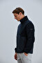 Men's coat men's fleece fabric panelled coat - 5