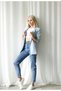 Ns-17755 Women's Blue Woops Blue Jeans Momfit Stretch Fabric - 5