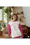 Portland Bear Printed Reglan Sleeve Women's Sweatshirt