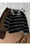 Gray Black Thessaloniki Knitted Polo Neck Oversized Knitwear Sweater, Women's Sweater Fmoda101