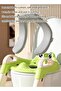 Potty Training Seat Kids Toilet with Step Stool Foldable Potty Chair with Adjustable Height Ladder - 6