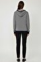 Women's Navy Blue-Grey Hooded Relaxed Fit Basic Sweatshirt – New Season Women's Sweatshirt - 5