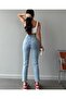 Ns-50406 Mom Jean Stretch Fabric Snow Wash Pants - 3