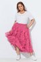 Women's Layered Design High Waist Elastic Waist Sports Stylish Curve Plus Size Tulle Skirt - 2