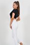 Ns-12584 Women's White Mom Jean Pants - 3