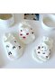5 Pairs of Red Fruit and Flower Patterned Women's Invisible Socks Cotton - 5