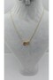 Gold Color-C-Letter Necklace with Steel Heart Detail - 4