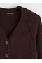 Burgundy V-Neck Women's Knitwear Cardigan - 6