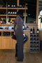 Brown Design Jumpsuit with Skirt-Looking Belt Detail - 2