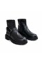 Black Genuine Leather Women's Boots with Accessory Detail and Internal Zipper