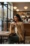 Warm Biscuit-Colored Cardigan with Soft Texture and Modern Cut - 3