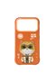 iPhone 17 Pro Max Compatible Real Embroidery Zipper and Glasses-Wearing Orange Cat Cool Cute Phone Case