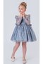 Ruche Lipa Girls' Evening Dress M00783 Blue - 3