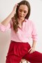 Women's Candy Pink Embroidery Detailed Muslin Shirt Gml-19001333 - 4