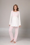 Elegant Detailed Double-Breasted Cut Maternity & Postpartum Set - 3-Piece Set with Dressing Gown - 5