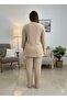 Women's Plus Size Corded Fabric Comfortable Pajama Set - 4