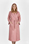 Striped Muslin 100% Cotton Hooded Dressing Gown