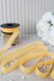 Gold Napoli Linen Ribbon 2.5 cm 20 m - Wedding Favor, Engagement, Bridal Trousseau, Gift, Decoration, Party - 2
