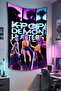 Demon Hunters Printed Wall Hanging – K-Pop Themed, High-Quality Fabric, Tapestry Wall Carpet