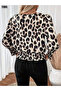 New Season Women's Leopard Pattern Modal Blouse Long Sleeve Crew Neck - 4