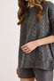 Women's Smoked Thick Hair Braided Oversized Knitwear Sweater Kzk-19000986 - 5