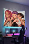 Demon Hunters Printed Wall Hanging – K-Pop Themed, High-Quality Fabric, Tapestry Wall Carpet