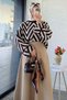 Premium Cashmere Flared Skirt - Beige - 3