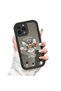 iPhone 14 Pro Max Compatible Lovely Eyes Mirror Anti-Fall Silicone Phone Case - 3
