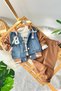 My Little One's Cicileri 87 Embroidered Jeans Detailed Hooded Baby Boy Set - Brown