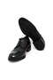 Black Color Lace-Up Genuine Leather Men's Shoes - 3