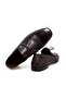 Brown Laceless Genuine Leather Men's Shoes - 2