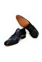 Black Color Lace-Up Genuine Leather Men's Shoes - 3