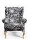 Classic Floral Pattern Digital Printed Cotton Backed Thick Rashel Upholstery Fabric Soft Tufted Fabric - 3