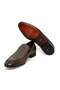 Green Color Laceless Genuine Leather Men's Shoes - 3