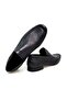 Dark Blue Color Laceless Genuine Leather Men's Shoes - 2