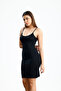 Thin Strap L Stretch Fabric Viscose Dress Midi |   Elb36361 Black - 4