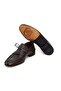Brown Laceless Genuine Leather Men's Shoes - 3