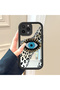iPhone 14 Pro Compatible Lovely Eyes Mirror Anti-Fall Silicone Phone Case